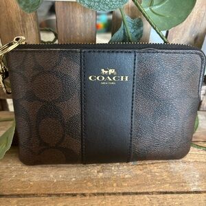 Coach Black Wristlet with Card Slots